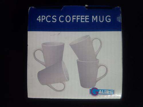 4 PIECE COFFEE MUGS - 325ml ** Cream in Colour **