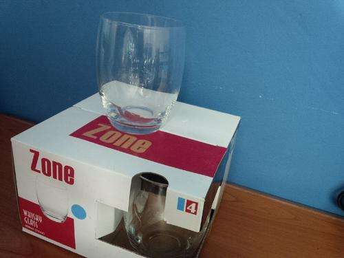 ZONE Whisky Glass 400ml  ** SET OF 4 ** GLASS