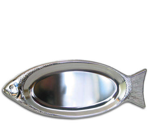 Tray/Platter Chrome Fish Shaped 477x200mm **3 ON AUCTION