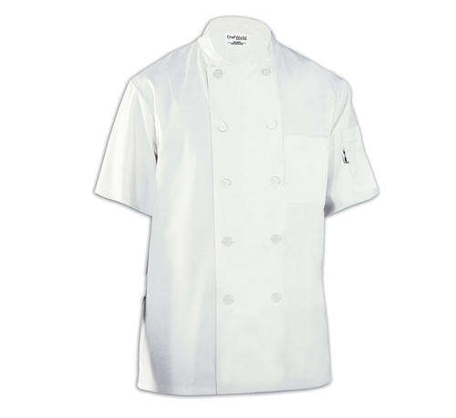 CHEF JACKET - WHITE XS  Short Sleeved