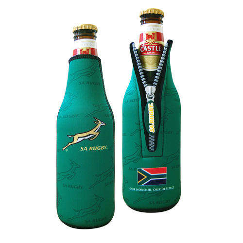 RUGBY Bottle Cooler Neoprene - SPRINGBOK  ") ** Last 2 on Auction