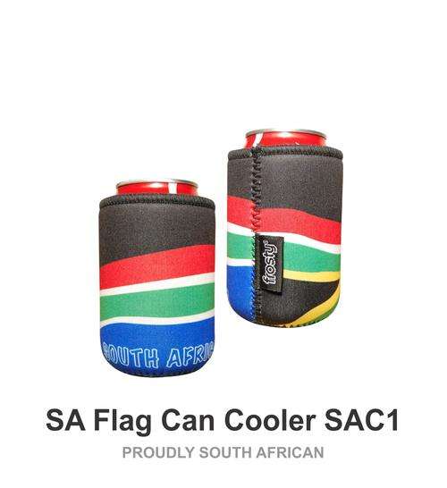 RUGBY CAN Cooler Neoprene - SA Flag ** 4 On Auction