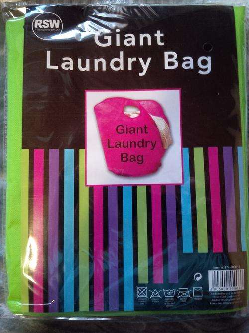 Giant Laundry Bag * Pink / Green / Pink 68x52cm * 3 On Auction