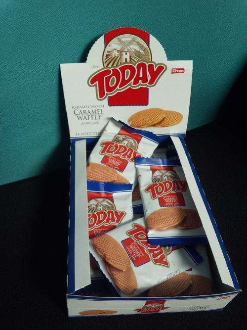 Today Caramel Waffel 24 PCS Ideal for Lunch Box's* Made in Turkey   5 On Auction