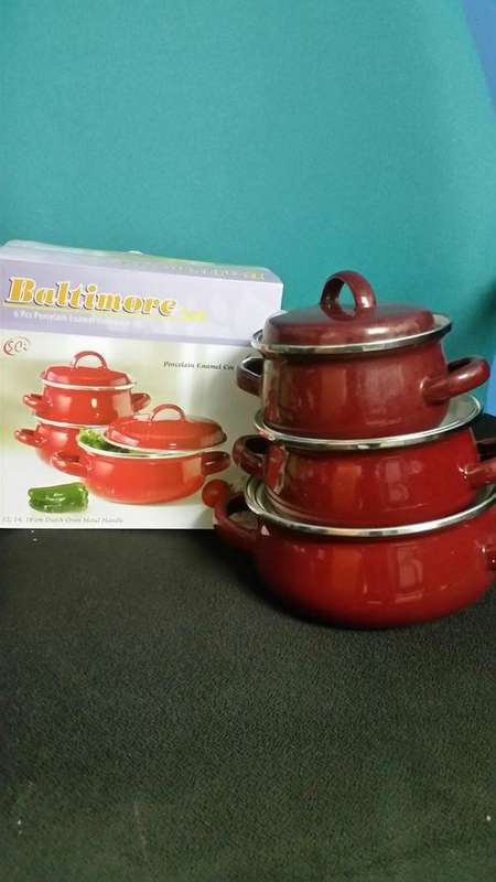 Baltimore 6 pcs Porcelain Enamel Cookware Set # 1 on Auction *