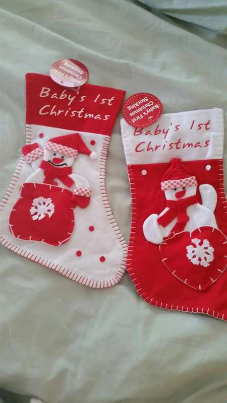 Baby's 1st Christmas stocking choose 1 a must have for that first christmas # 10 on Auction*****