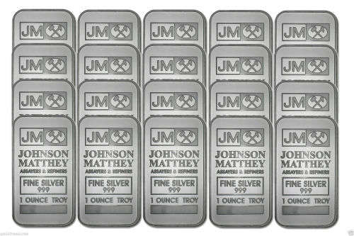 50 x 1oz SILVER BULLION BARS 999%