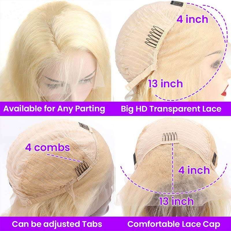 Glueless Full Frontal Blonde Bob Wig 10inch