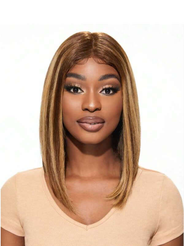 Glueless Full Frontal Bob Wig - Highlight Piano Color