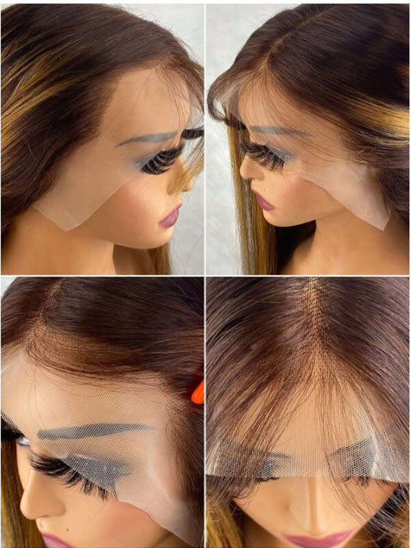 Glueless Full Frontal Bob Wig - Highlight Piano Color