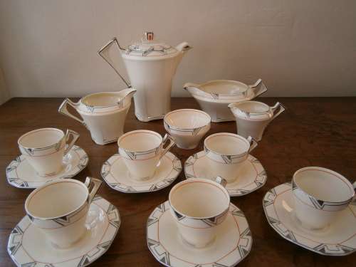 Alfred Meakin Art Deco  Marygold Dinner and Coffee Set  - 50 pieces