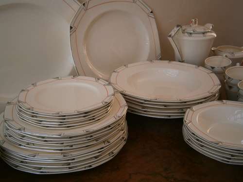 Alfred Meakin Art Deco  Marygold Dinner and Coffee Set  - 50 pieces
