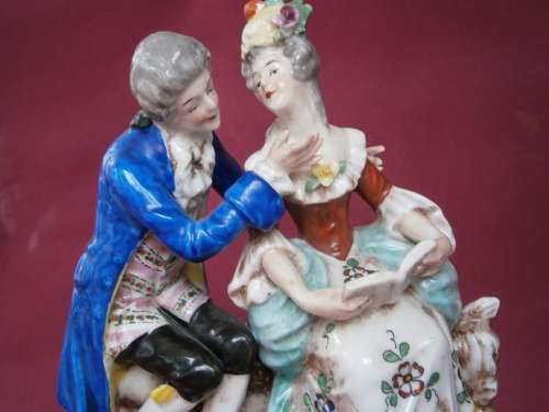 Lovely Sitzendorf  porcelain, pair lovers,Germany