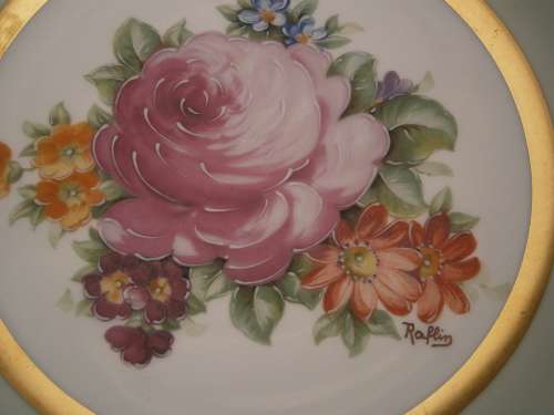 Absolutely stunning  Limoge (France)  China -  Two Handpainted Plates