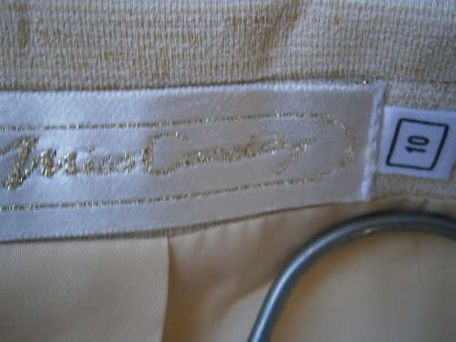 2 pieces Cream Colour Suit: Dress and Jacket. New.