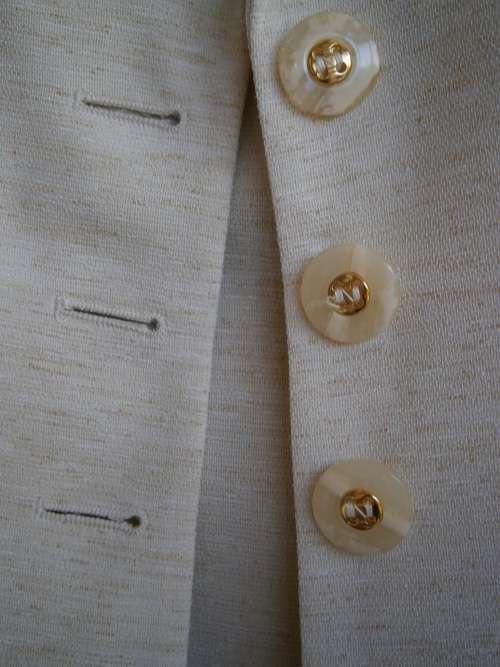 2 pieces Cream Colour Suit: Dress and Jacket. New.