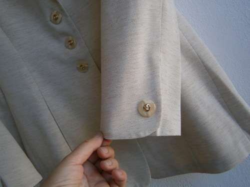 2 pieces Cream Colour Suit: Dress and Jacket. New.