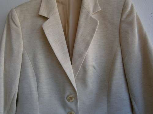 2 pieces Cream Colour Suit: Dress and Jacket. New.