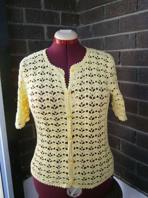 Yelow  Hand Crocheted  Top