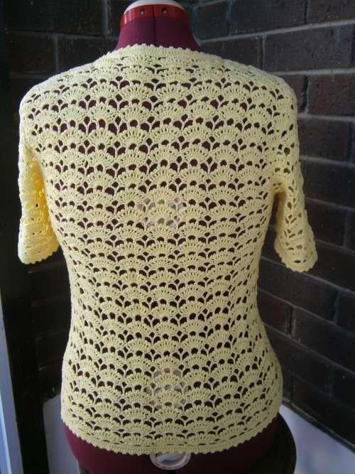 Yelow  Hand Crocheted  Top