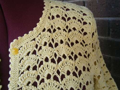 Yelow  Hand Crocheted  Top