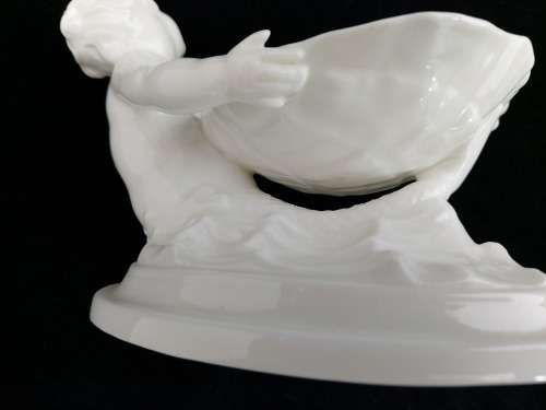 Royal Worcester Blanc De Chine Marine Themed Salt Dishes