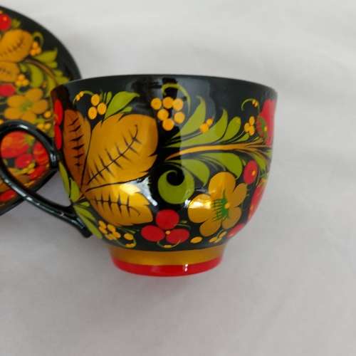 Hand painted Cup and Saucer
