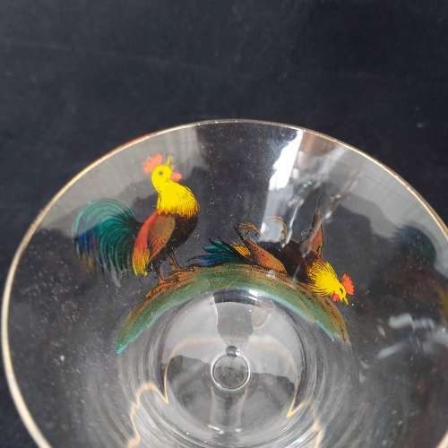 Set of six cocktail glasses.