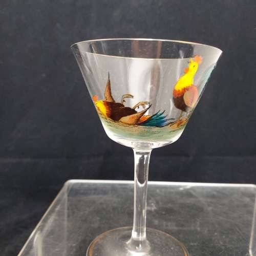 Set of six cocktail glasses.