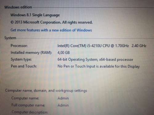 Acer laptop e5-571