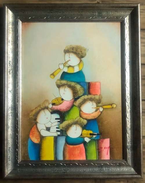Roybal - Untitled Musicians Oil on canvas