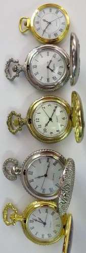 Lot of 5 quartz pocket watches