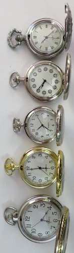 Lot of 5 quartz pocket watches