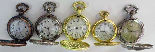 Lot of 5 quartz pocket watches