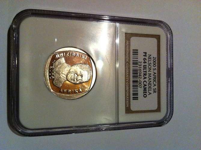 2000 Nelson Mandela R5 PF64 Ultra Cameo