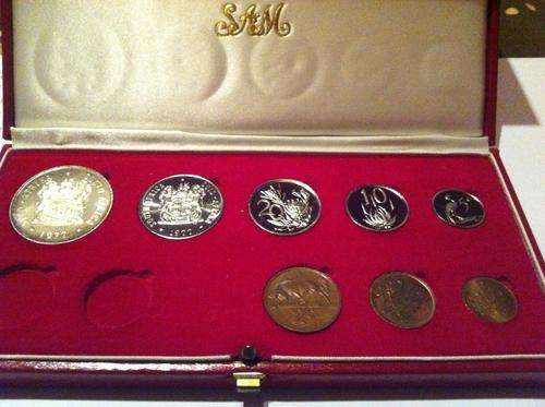 1977 SA Long Proof Coin Set "No Gold" - Low Start
