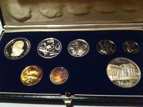 1985 SA Short Proof Coin Set, Silver R1 Parliamentary Coin- Very Low Start
