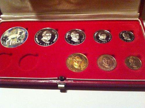 1982 SA Long Proof Coin Set "No Gold" - BJ Vorster