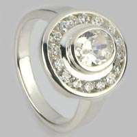 925 STERLING SILVER COLLECTION: STUNNING LADIES RING SIZE P/Q