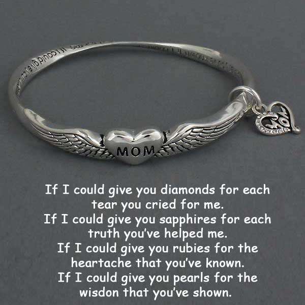 NEW LISTING - GORGEOUS SILVER "MOM" BRACELET