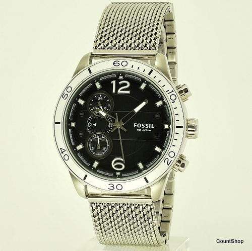 Fossil Steel Chronograph Black Dial CH2603 | 45mm | NEW