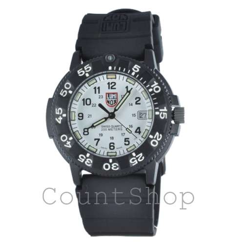 Luminox Men's ORIGINAL Navy Seal 3007 White Dial | Black Rubber Strap | 200M | NEW