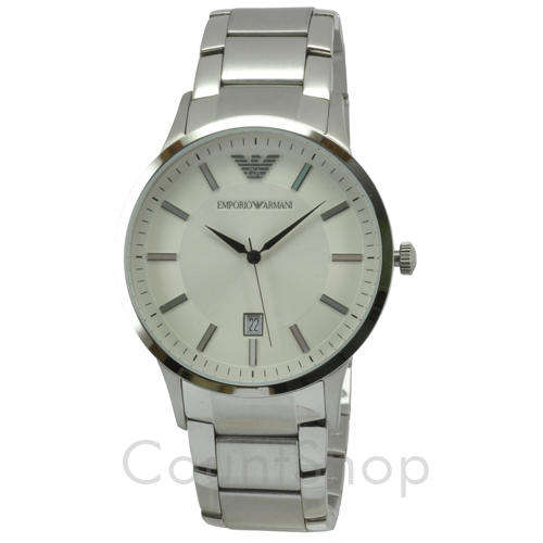 Emporio Armani Men's Classic AR2430 White Dial | 43mm | NEW