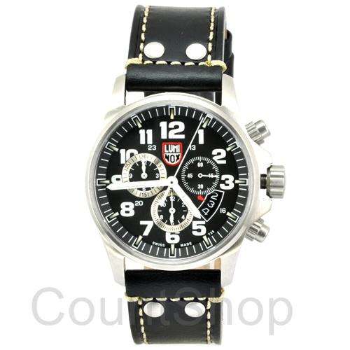 Luminox Men's Field Chrono Alarm 1848 | Black Leather | NEW
