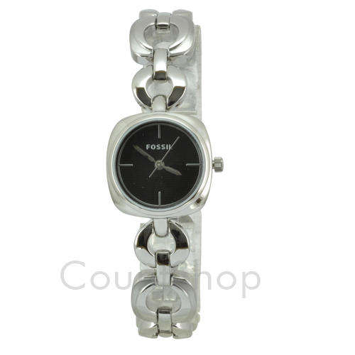 Fossil Women's Dress ES2841 Black Dial SS Bracelet | 25mm | NEW