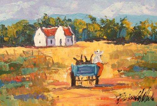 Stunning!!! Original Bekezela...oil on canvas.....200 x 290 mm