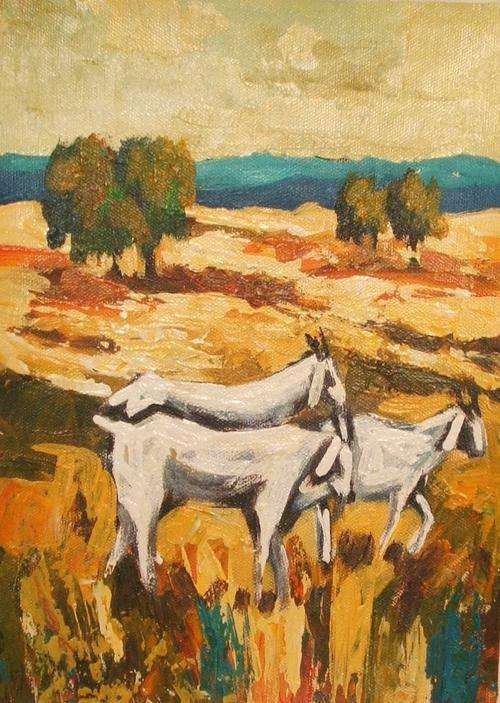 Original Bekezela acrylic on canvas......200 x 290 mm...unframed