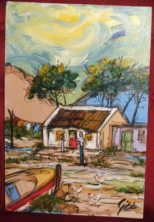 First time on BoB!!! Stunning Original Gibb...on canvas...305 x 457 mm