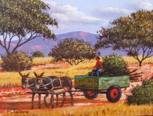 Original P.Talane...oil on canvas on board......220 x 290 mm