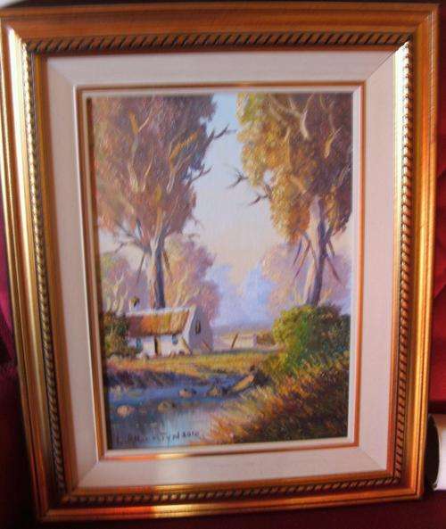 Stunning!!! late Les Albertyn.....Bloekombome....painting with frame 400 x 500 mm